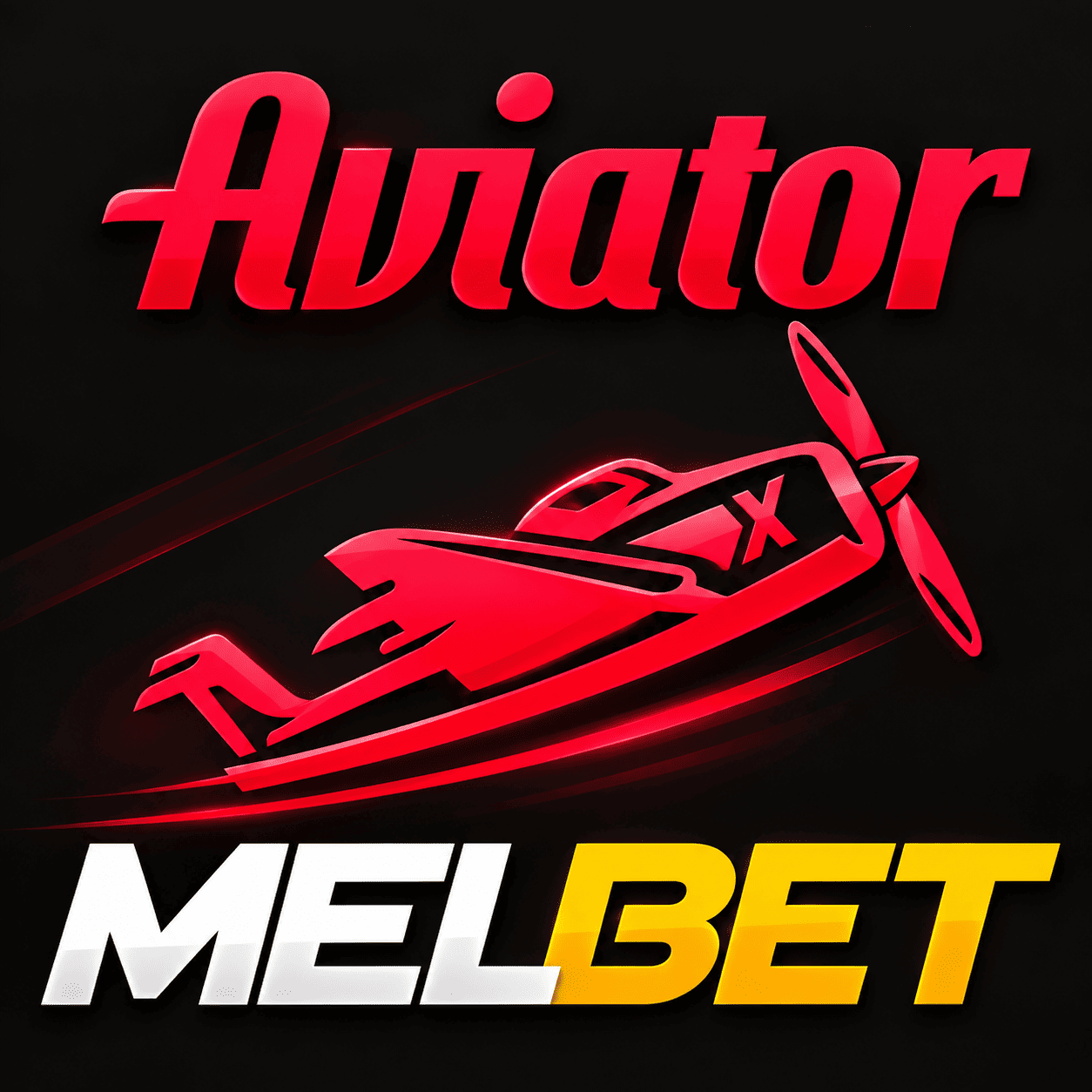 Logotipo do jogo Aviator da Melbet com ícone do avião