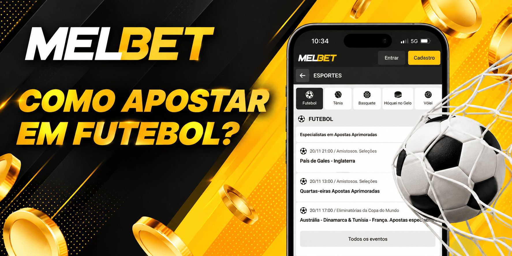Como apostar em futebol na Melbet: seleção de eventos e mercados esportivos