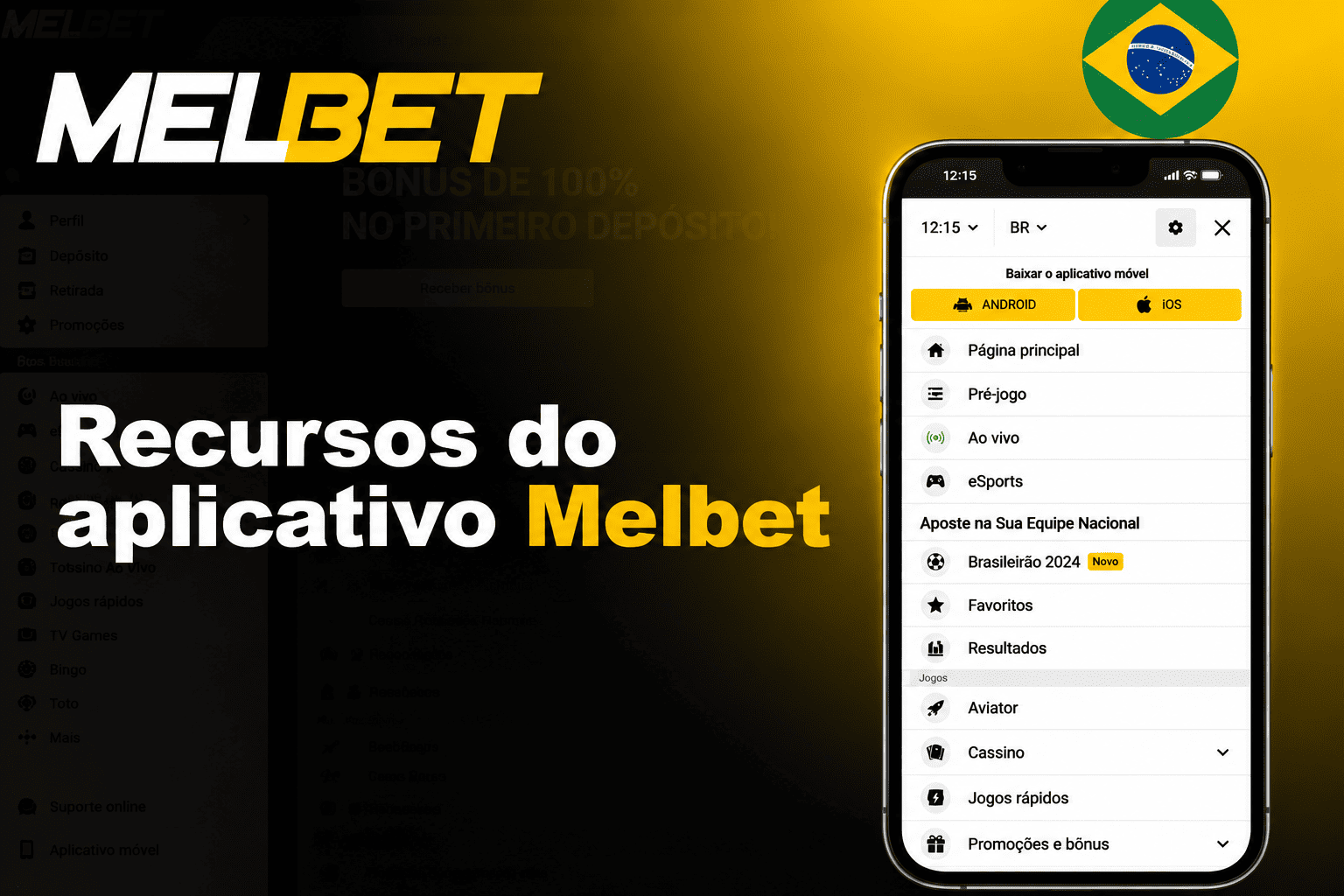 Recursos do aplicativo MelBet