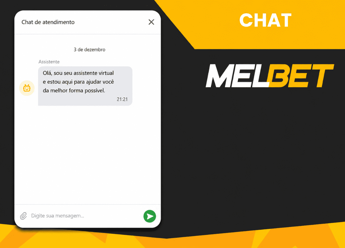 Chat de atendimento Melbet com assistente virtual para suporte ao jogador